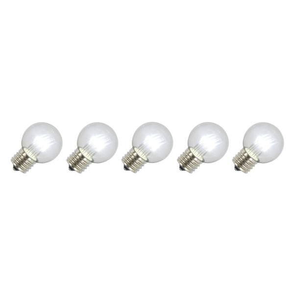 G50 Medium Screw Base Pure White LED (5 pack)
