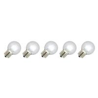 Vickerman G50 Medium Screw Base Pure White LED (5 pack)