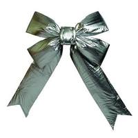 Vickerman 12" x 15" Silver Lamé Indoor Bow