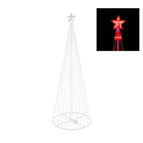 9' Light Show Tree 344 Red LED Lights