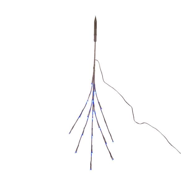 36" Artificial Blue Twig Electric Wide Angle LED Lighted Branch (60 Blue Lights)