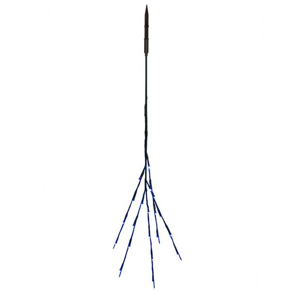 36" Artificial Brown Twig Electric Wide Angle LED Lighted Branch (60 Teal Lights)