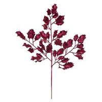 Vickerman 22" Burgundy Glitter Holly Spray (12 pack)