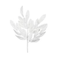 Vickerman 22" White Glitter Mesh Bay Leaf Spray (12 pack)