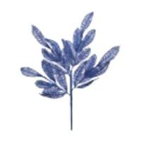 Vickerman 22" Blue Glitter Mesh Bay Leaf Spray (12 pack)