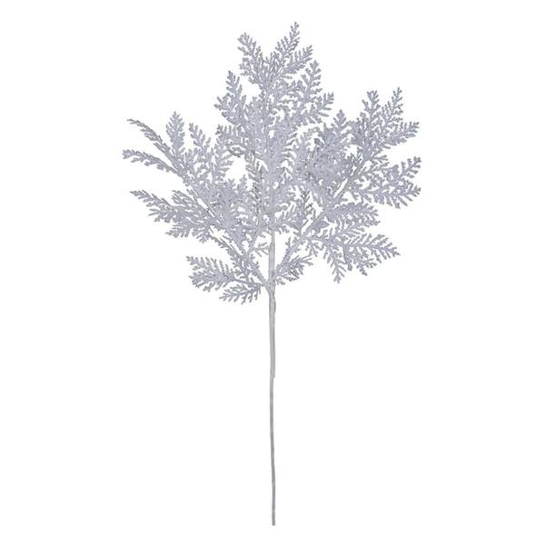 22" White Glitter Cypress Spray (12 pack)