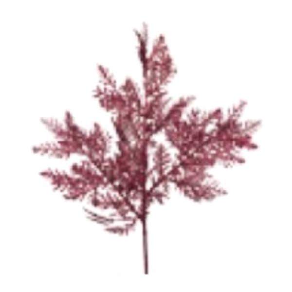 22" Burgundy Glitter Cypress Spray (12 pack)