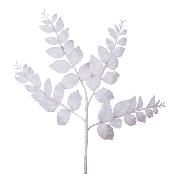 22" White Glitter Honey Locust Spray (12 pack)