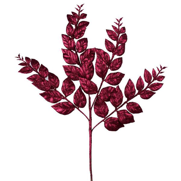 22" Burgundy Glitter Honey Locust Spray (12 pack)
