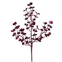 Vickerman 22" Burgundy Glitter Eucalyptus Spray (12 pack)