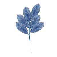 Vickerman 22" Artificial Blue Glitter Magnolia Spray (12 pack)
