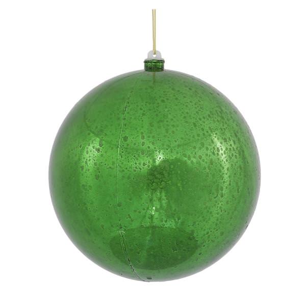 10" Green Shiny Mercury Ball Ornament
