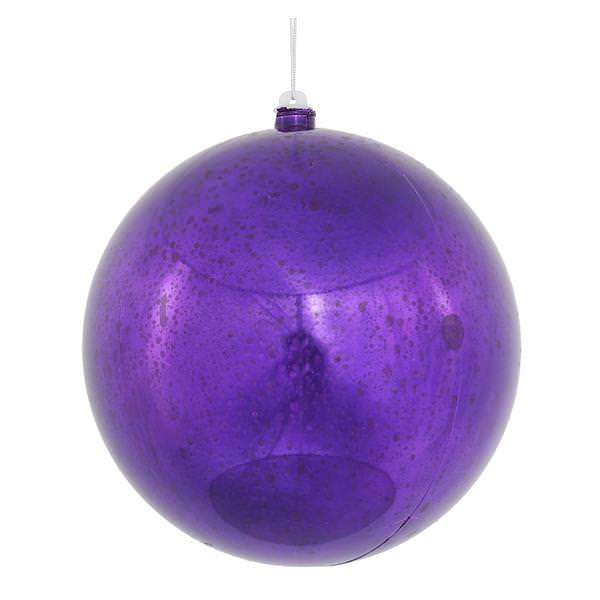 10" Purple Shiny Mercury Ball Ornament