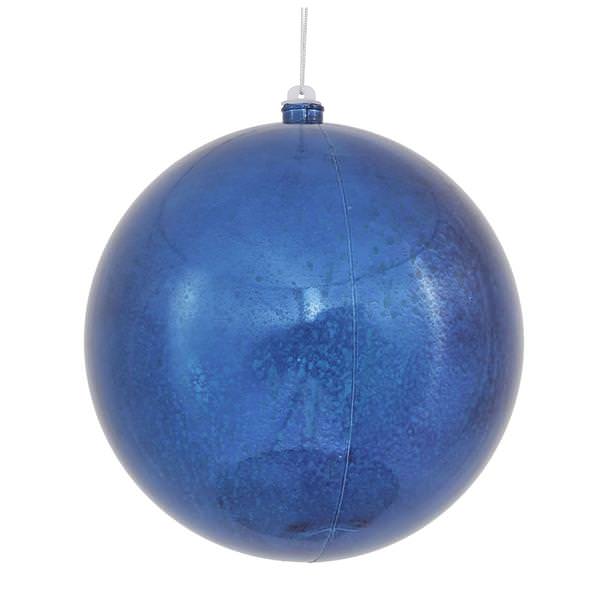 10" Sea Blue Shiny Mercury Ball Ornament