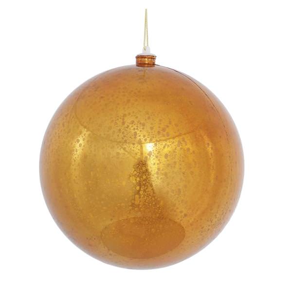 10" Copper Shiny Mercury Ball Ornament