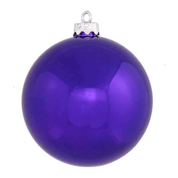 2.4" Purple Shiny Ball Ornament (24 pack)