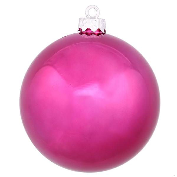 2.4" Magenta Shiny Ball Ornament (24 pack)