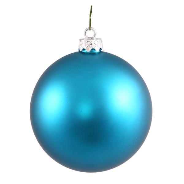 2.4" Turquoise Matte Ball Ornament (24 pack)