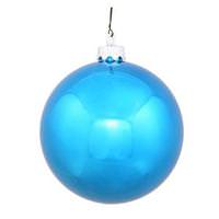 View 2.4" Turquoise Shiny Ball Ornament (24 pack)