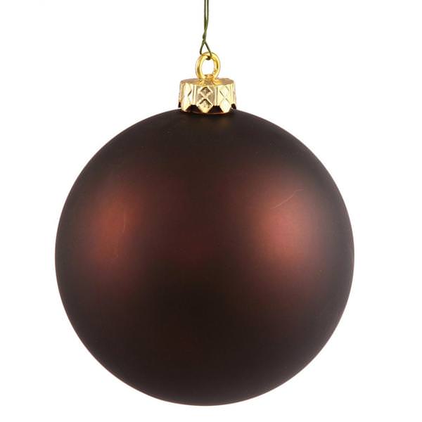 2.4" Chocolate Matte Ball Ornaments (24 pack)