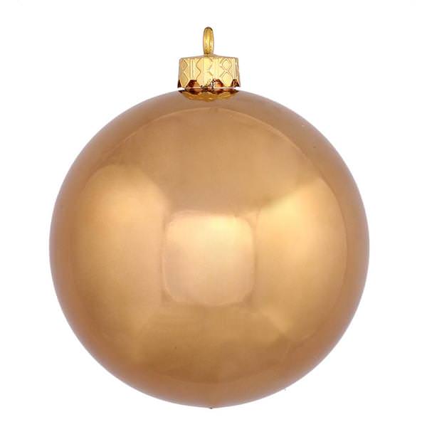 2.4" Mocha Shiny Ball Ornaments (24 pack)