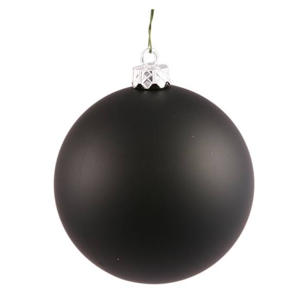 2.4" Black Matte Ball Ornament (24 pack)
