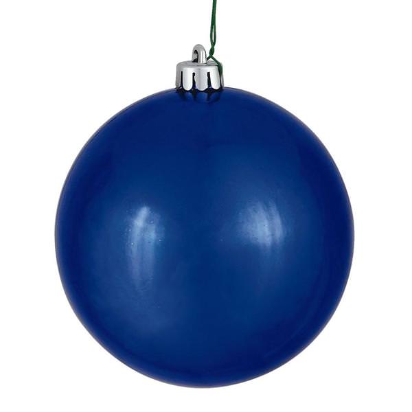 2.4" Cobalt Blue Shiny Ball Ornament (24 pack)