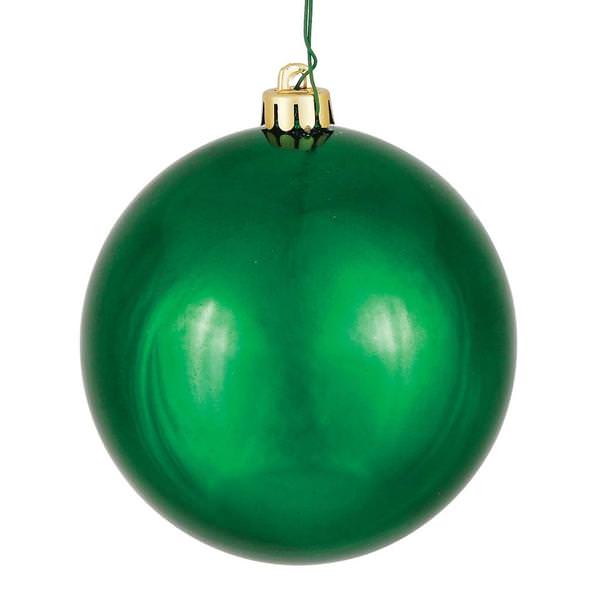 2.4" Emerald Shiny Ball Ornament (24 pack)