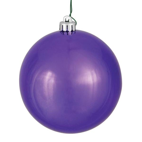 2.4" Plum Shiny Ball Ornament (24 pack)
