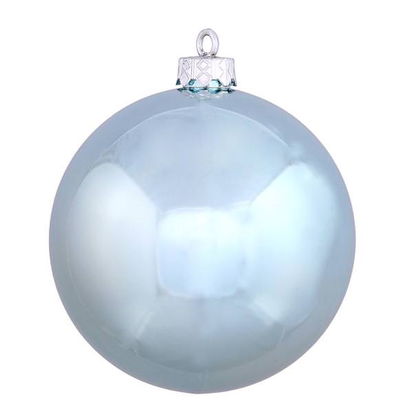2.4" Baby Blue Shiny Ball Ornament (24 pack)