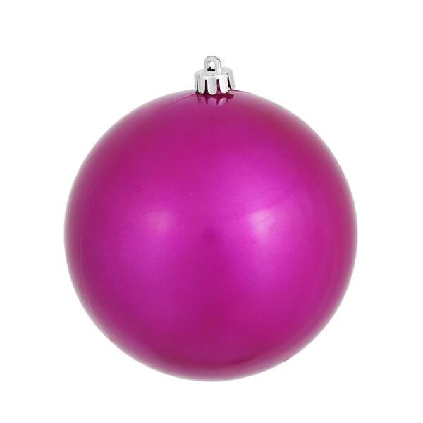 3" Magenta Candy Ball Ornament (12 pack)