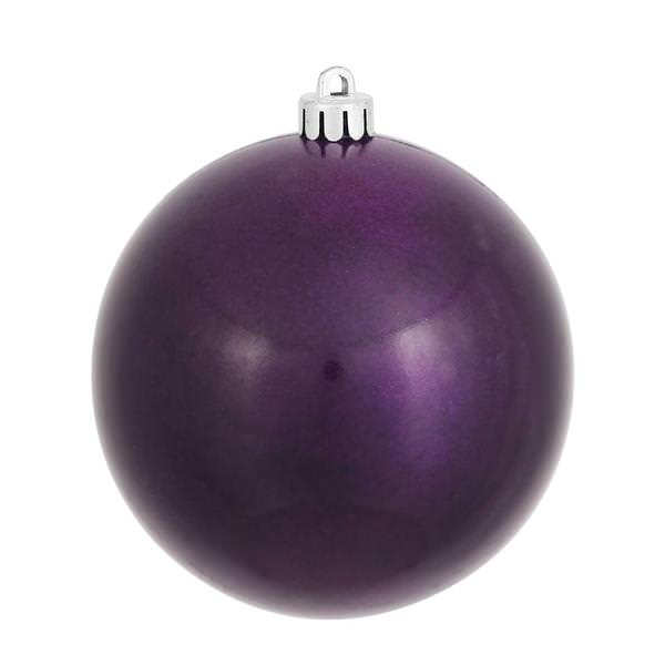 3" Plum Candy Ball Ornaments (12 pack)