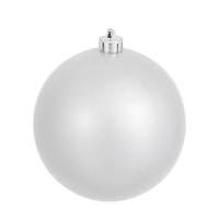 Vickerman 4" Silver Candy Ball Ornament (6 pack)
