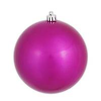 Vickerman 4" Magenta Candy Ball Ornament (6 pack)