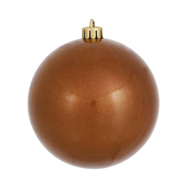 4" Mocha Candy Ball Ornament (6 pack)
