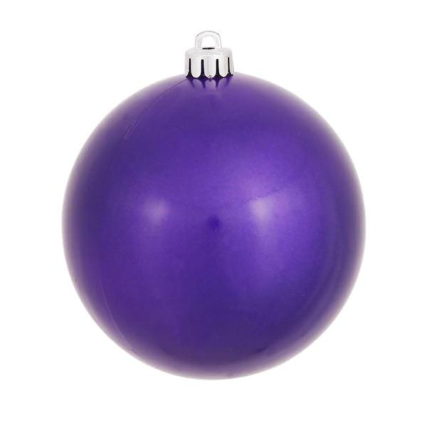 4.75" Purple Candy Ball Ornaments (4 pack)