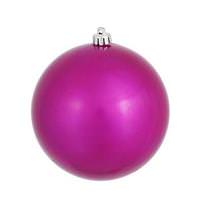 Vickerman 4.75" Magenta Candy Ball Ornament (4 pack)