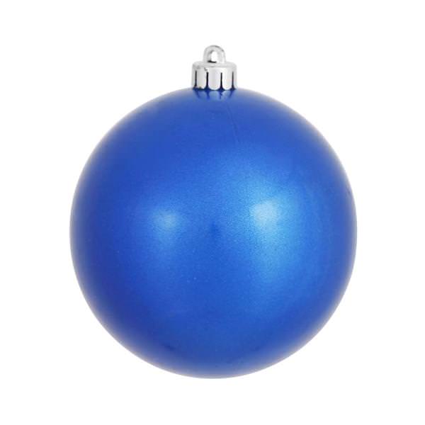 6" Blue Candy Ball Ornament (4 pack)