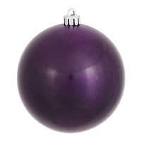 View 6" Plum Candy Ball Ornament (4 pack)