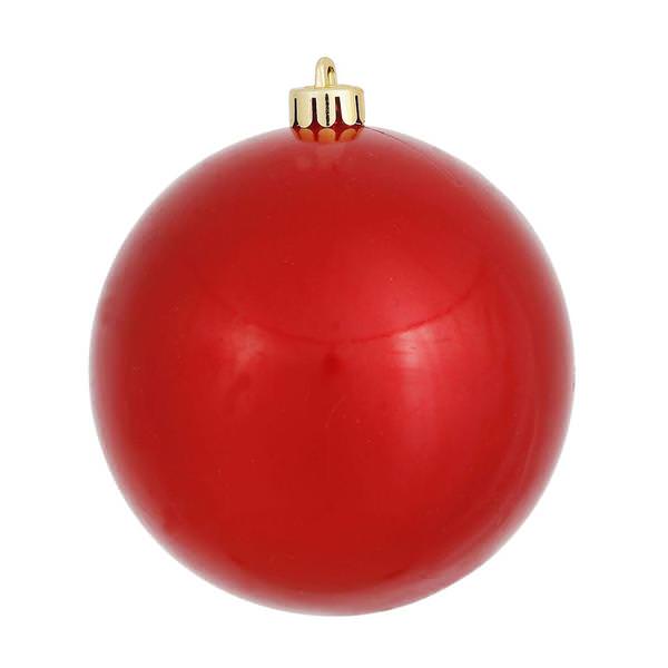 8" Red Candy Ball Ornament