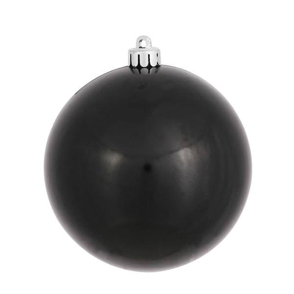 8" Black Candy Ball Ornament