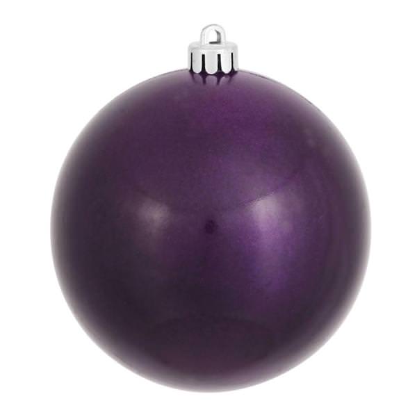 10" Plum Candy Ball Ornament