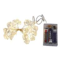 Vickerman 7.5' 20 Light Copper Wire Warm White Ice Cube Battery Operated LED String with Timer