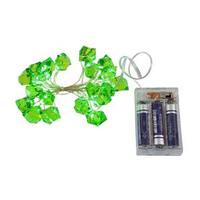 Vickerman 7.5' 20 Light Copper Wire Green Ice Cube Battery Operated LED String with Timer