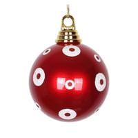 Vickerman 4" Red / White Polka Dot Candy Ball Ornament (4 pack)