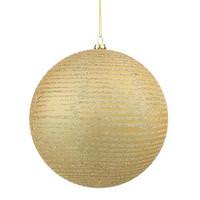 Vickerman 3" Gold Matte-Glitter Ball Ornament (6 pack)