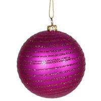 Vickerman 3" Cerise Matte-Glitter Ball Ornament (6 pack)