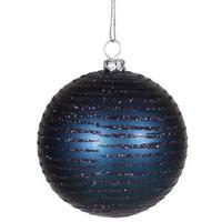 Vickerman 3" Sea Blue Matte-Glitter Ball Ornament (6 pack)