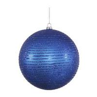 Vickerman 4.75" Blue Matte Glitter Ball Ornament (3 pack)