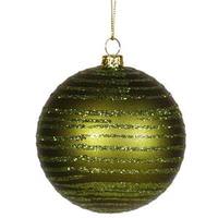 Vickerman 4.75" Dark Olive Matte-Glitter Ball Ornament (3 pack)